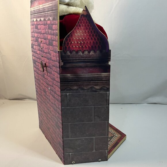 Santa Puppeteer 2002 Marionette Puppet Wind Up Animated Musical Vintage Telco - Picture 10 of 12